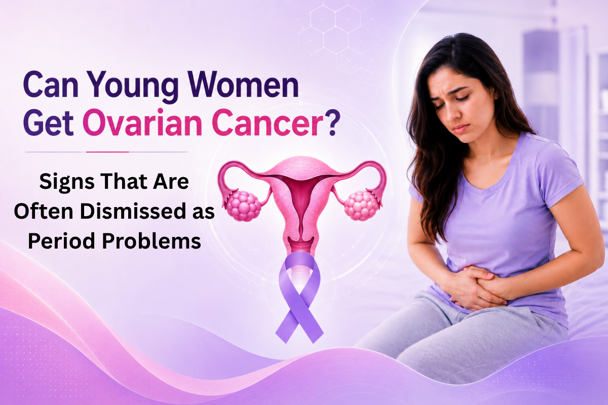 Can young women get ovarian cancer? Ovarian cancer awareness illustration
